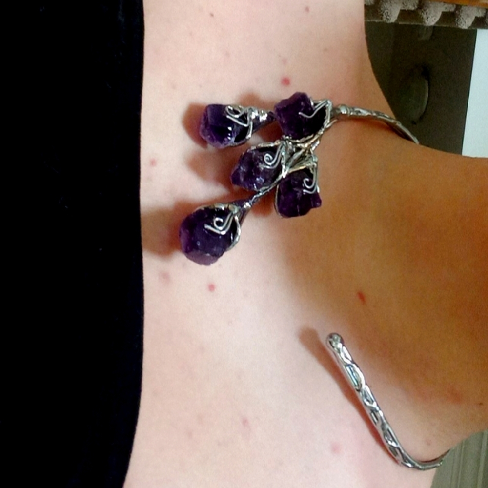 Amethyst Crystal Collar Necklace (UNUSED)